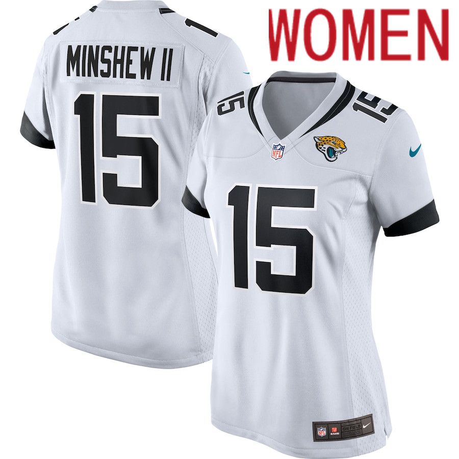 Women Jacksonville Jaguars #15 Gardner Minshew II Nike White Game NFL Jersey